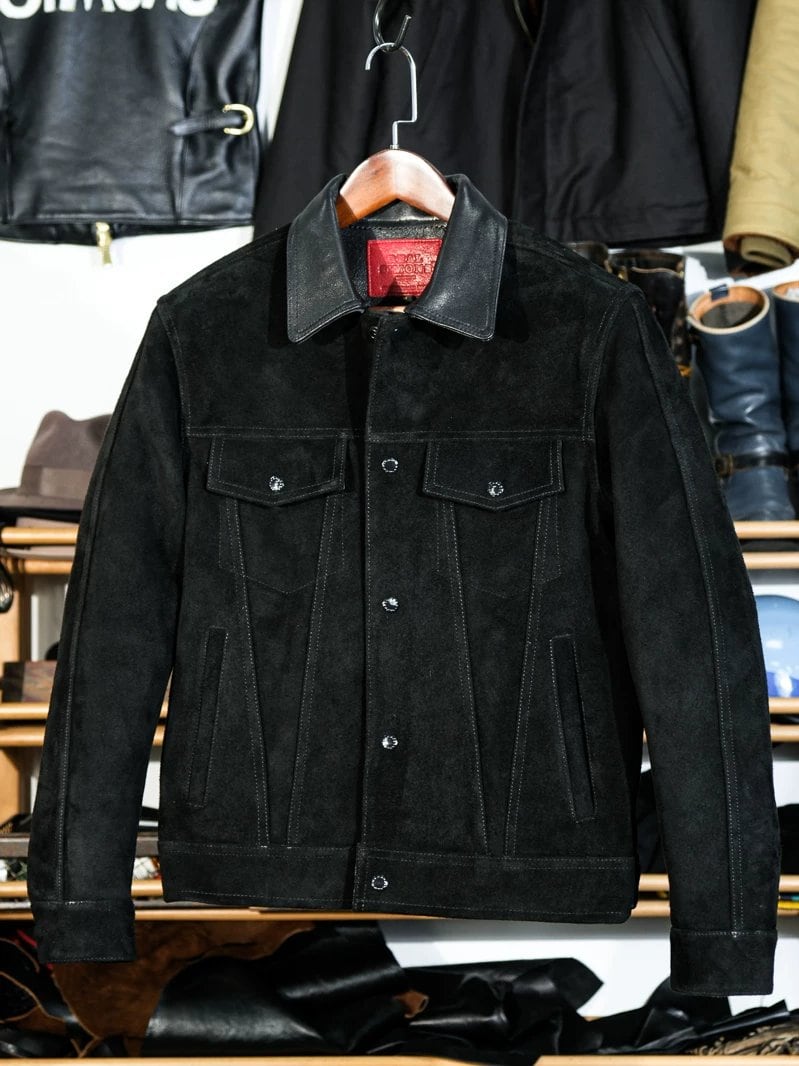 Suede Trucker Jacket — Third Type, Goat Suede