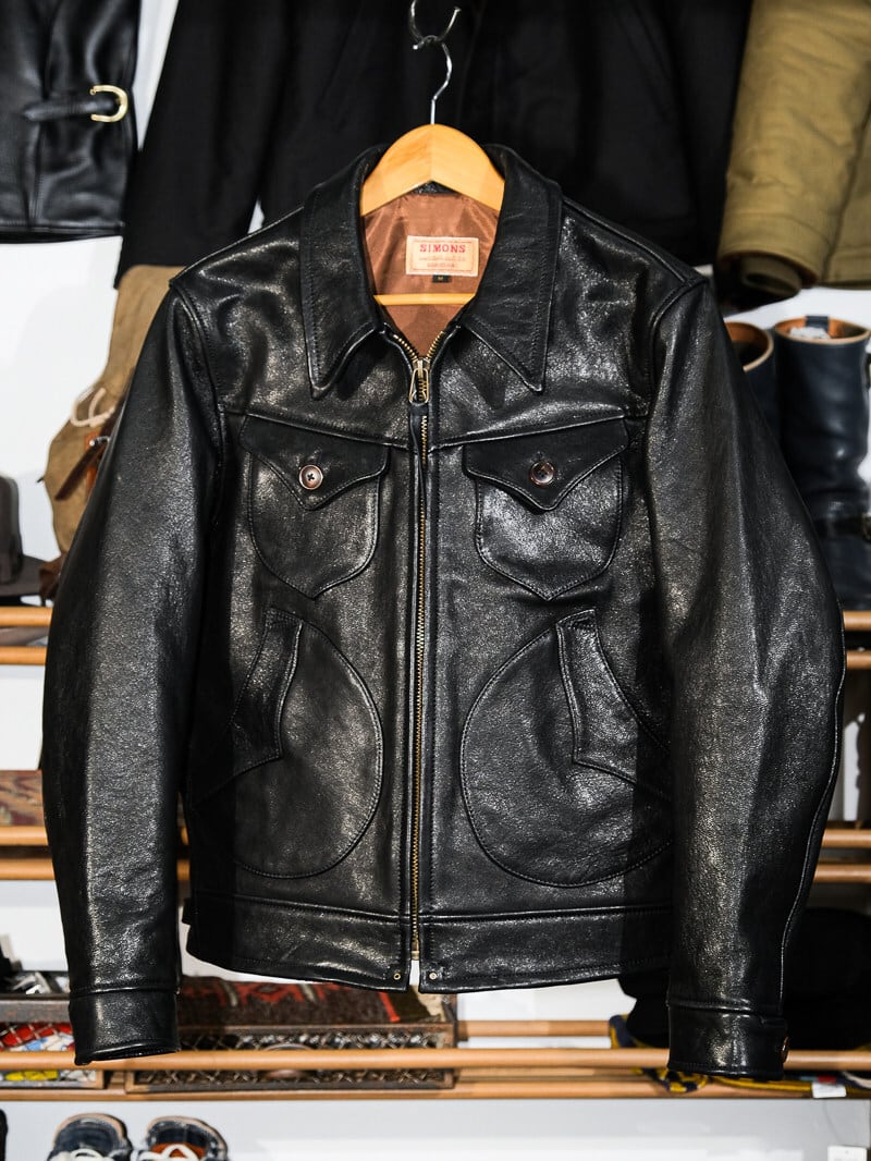 MENDOZA Vintage Grain Single Riders — Black Goatskin