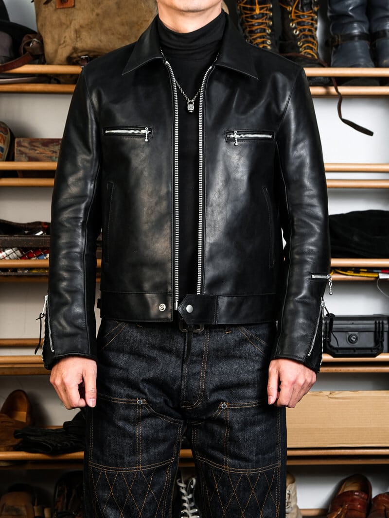551 Leather Jacket — British Classic, Black Calfskin