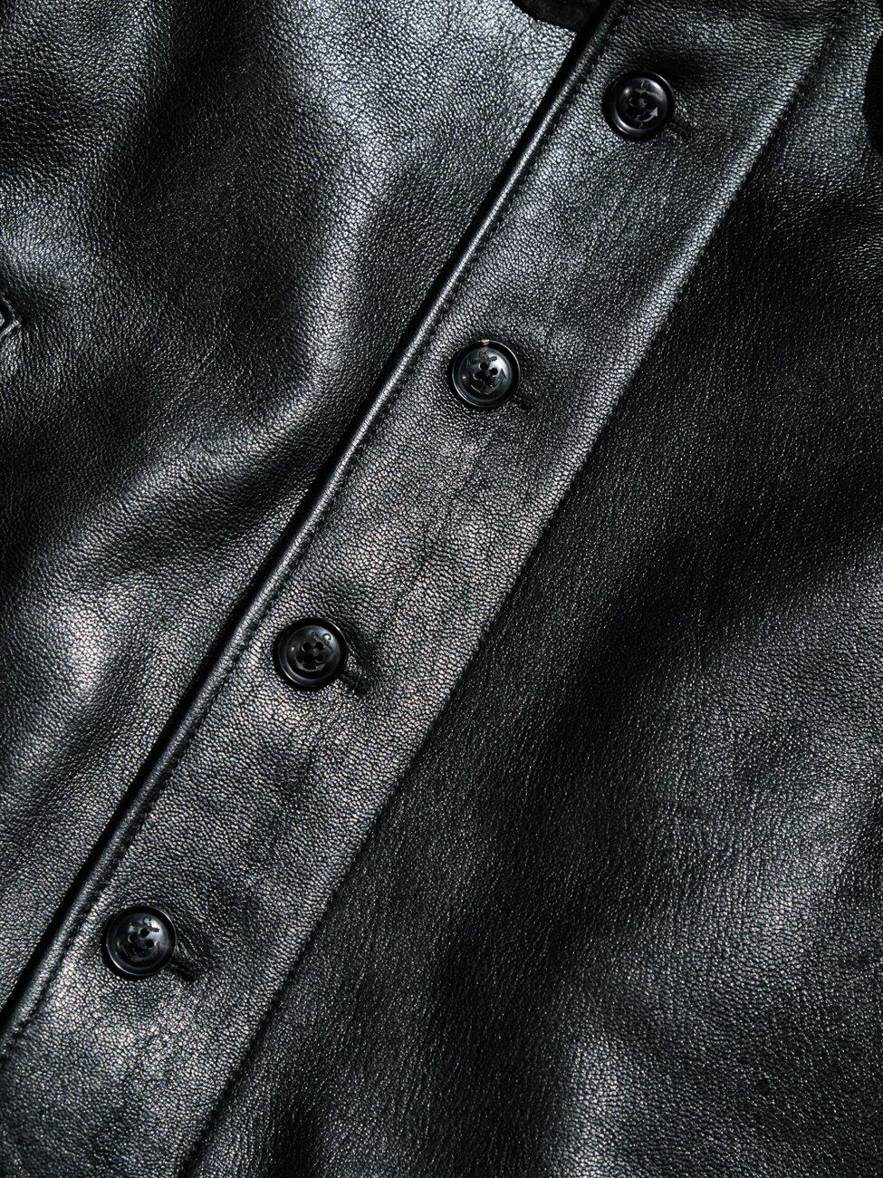 N-1 All-Leather Deck Jacket — Shearling Collar, Sheepskin