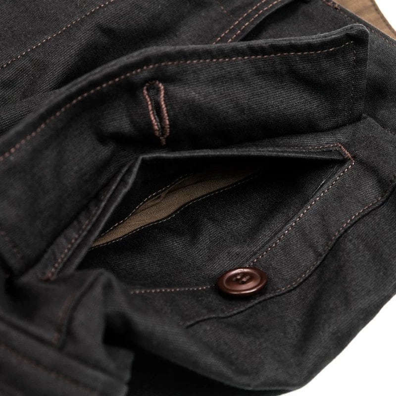 Flight Trousers — Ground Crew, High Waist, Tapered, Khaki Cotton