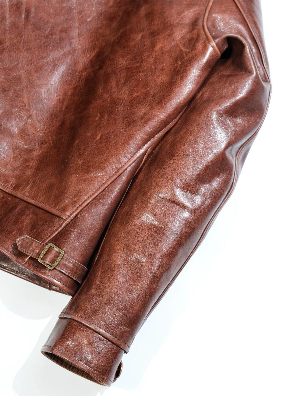 Shawl Collar Cossack Jacket — Light Brown, 1930s Horsehide