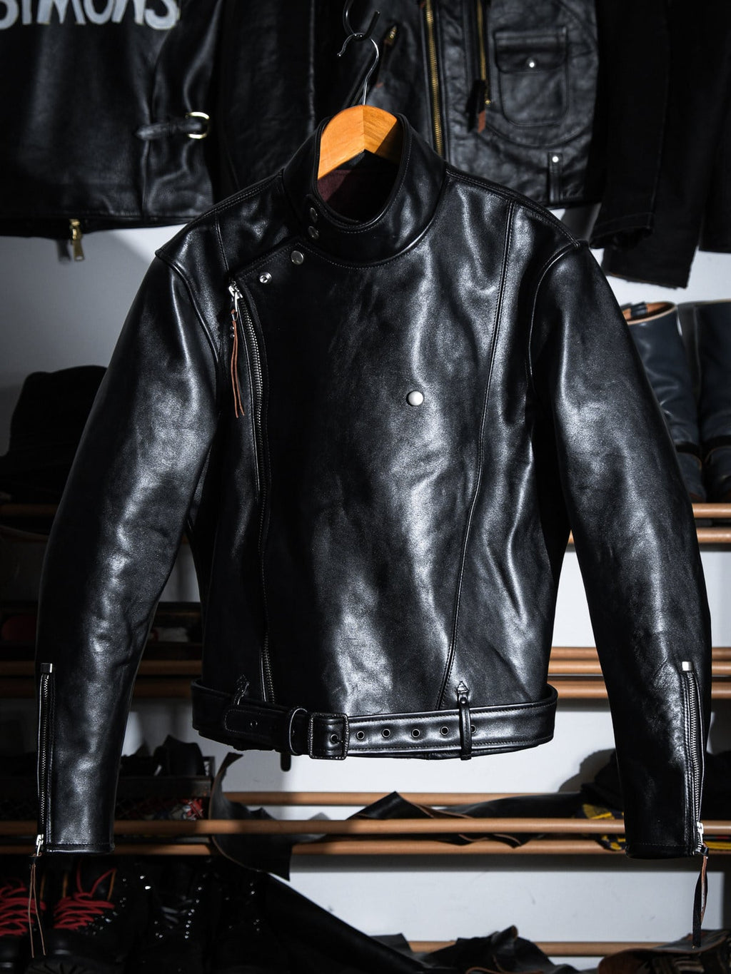 BLACK RIDGE Jacket ウエストシェイプ短丈 茶芯 ホースハイド