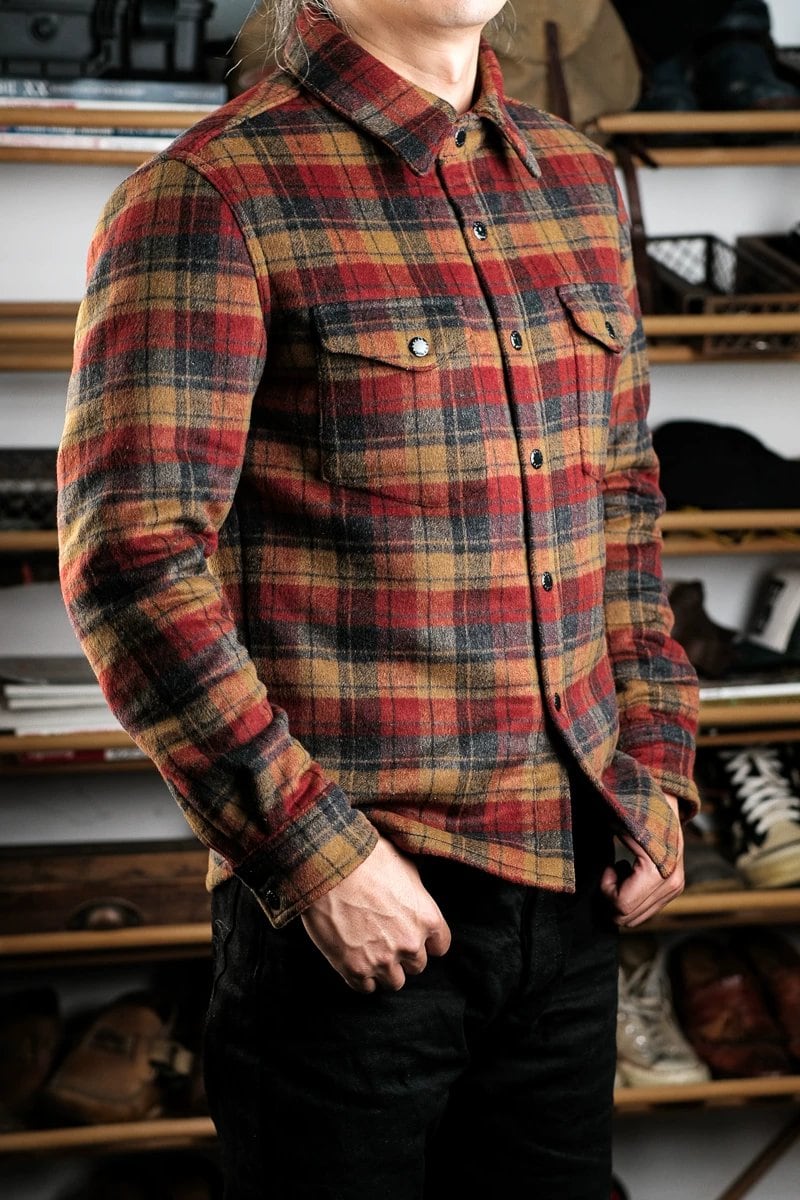 CPO Shirt Jacket — Check, Heavy, Coffee Brown Wool