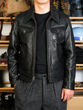 MENDOZA Vintage Grain Single Riders — Black Goatskin