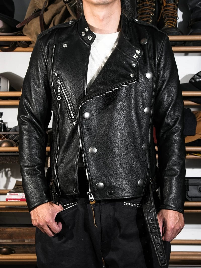 Double-Breasted Riders Jacket J-31 — 1930s Goatskin