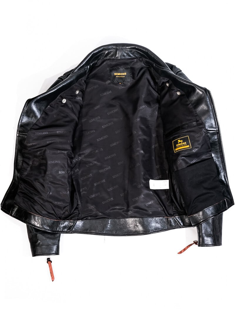 アーバンライダースジャケット ベルトレス 厚手レザー ホースハイド