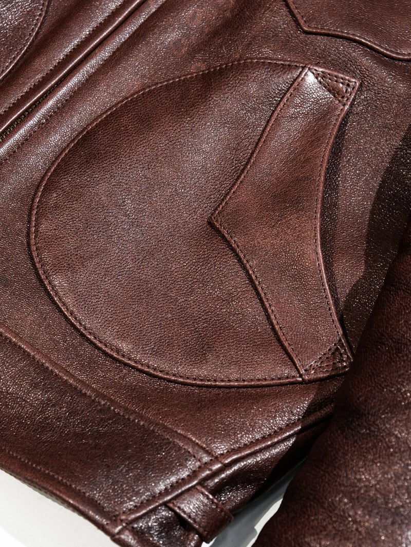 MENDOZA Vintage Grain Single Riders — Dark Brown Goatskin
