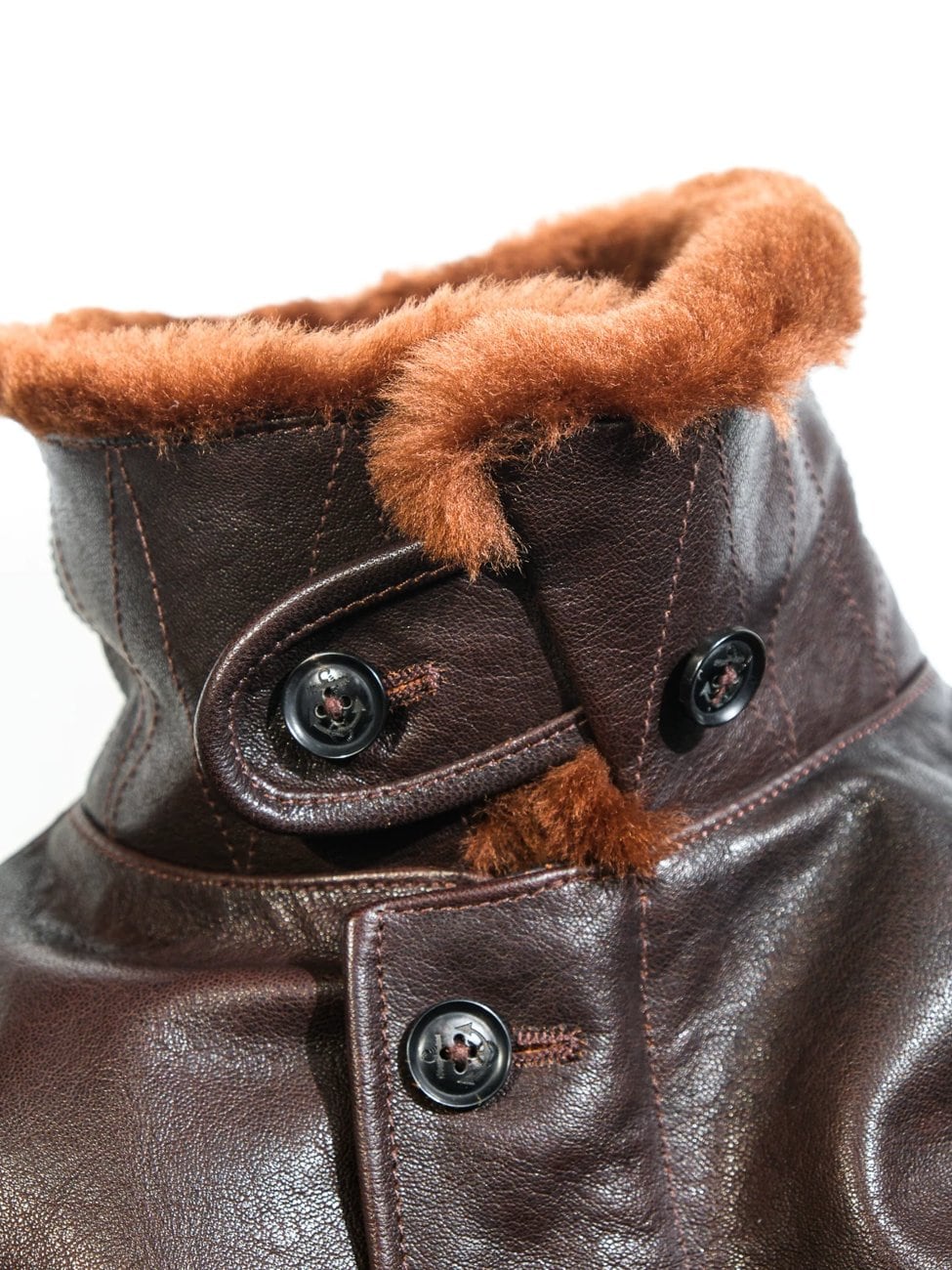 N-1 All-Leather Deck Jacket — Shearling Collar, Sheepskin
