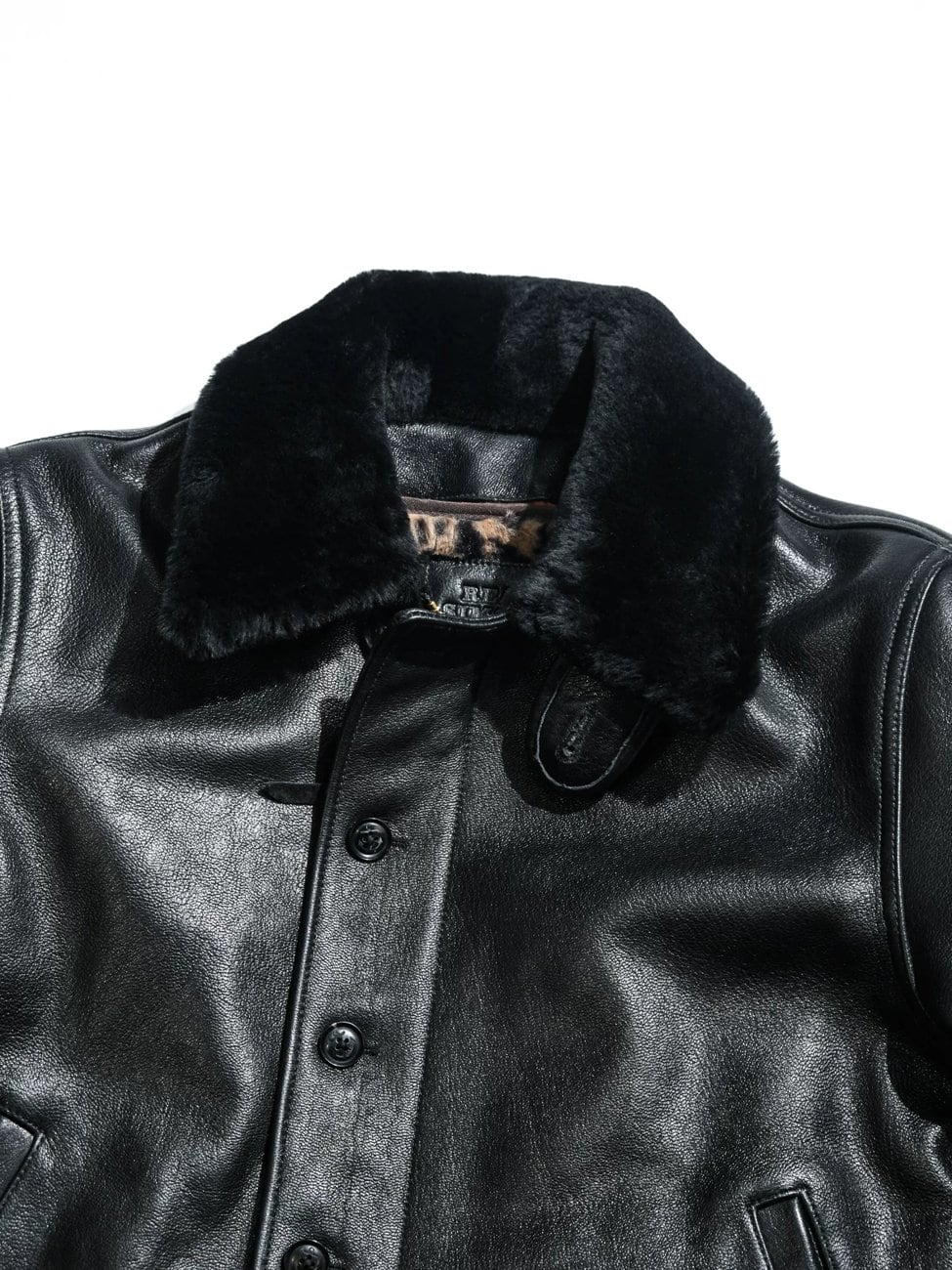 N-1 All-Leather Deck Jacket — Shearling Collar, Sheepskin