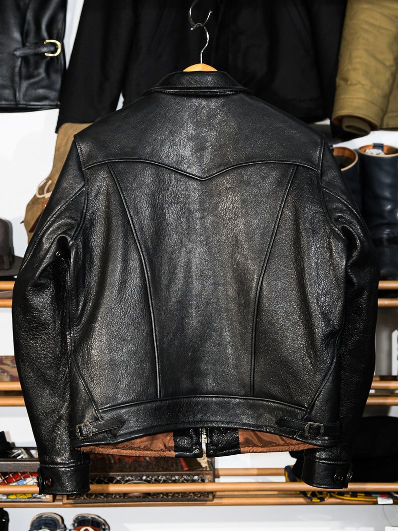 MENDOZA Vintage Grain Single Riders — Black Goatskin