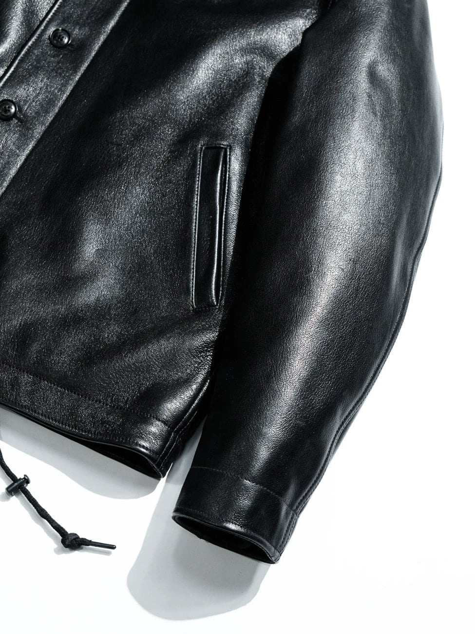 N-1 All-Leather Deck Jacket — Shearling Collar, Sheepskin