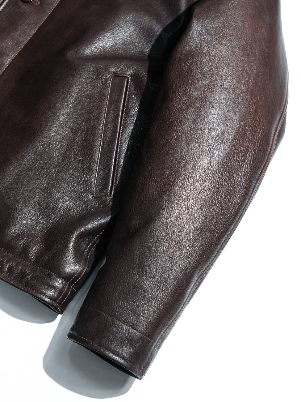 N-1 All-Leather Deck Jacket — Shearling Collar, Sheepskin