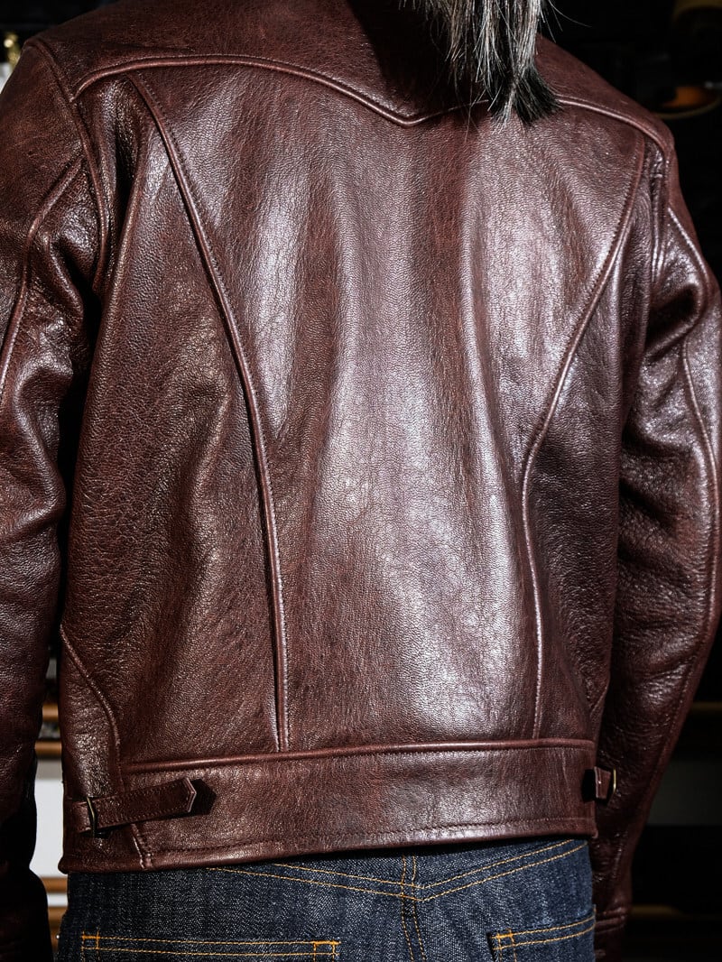 MENDOZA Vintage Grain Single Riders — Dark Brown Goatskin