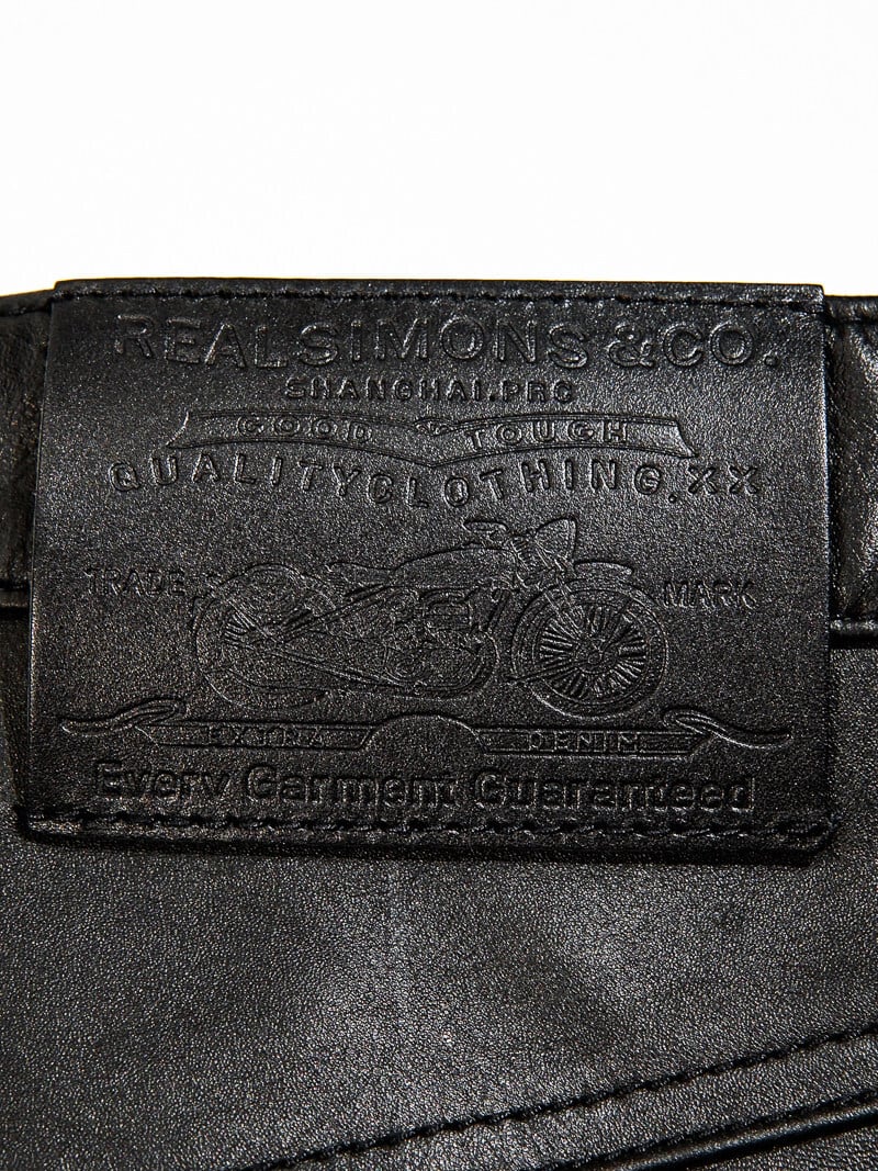 Riders Trousers — Classic Five Pocket, Straight Fit, Black Calfskin
