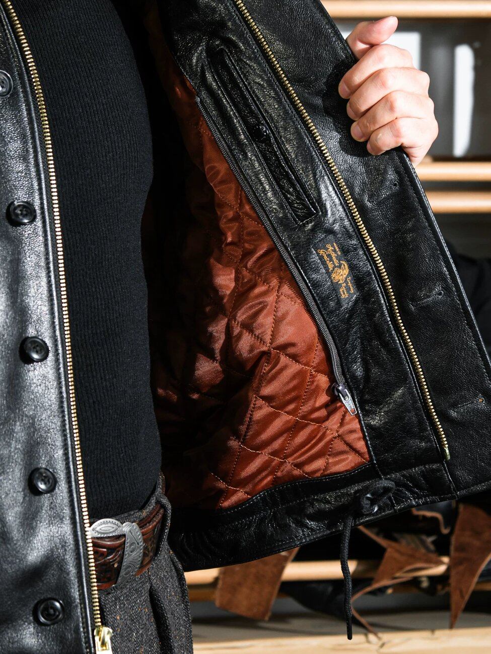 N-1 All-Leather Deck Jacket — Shearling Collar, Sheepskin