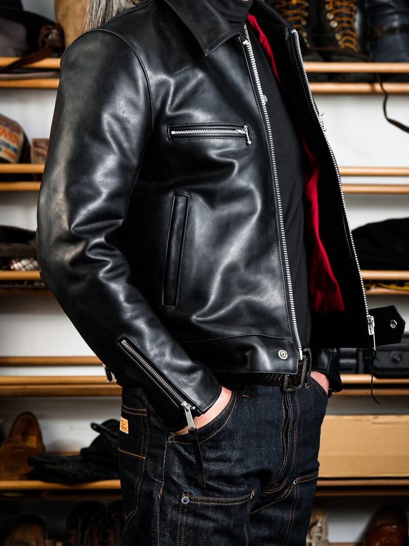 551 Leather Jacket — British Classic, Black Calfskin