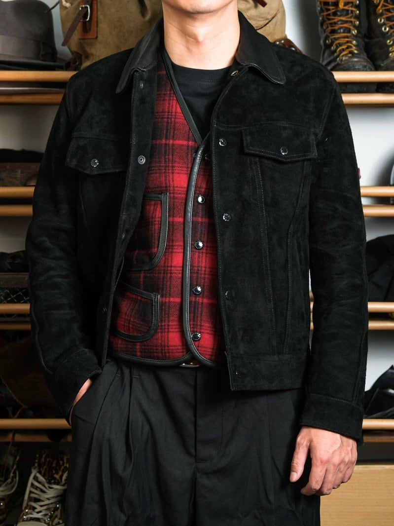Suede Trucker Jacket — Third Type, Goat Suede